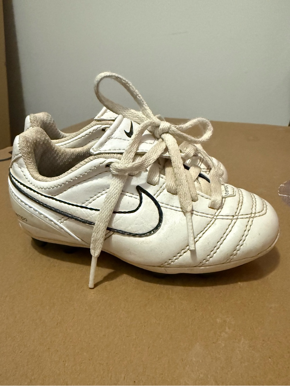 Nike Kids White Soccer Cleats- toddler
